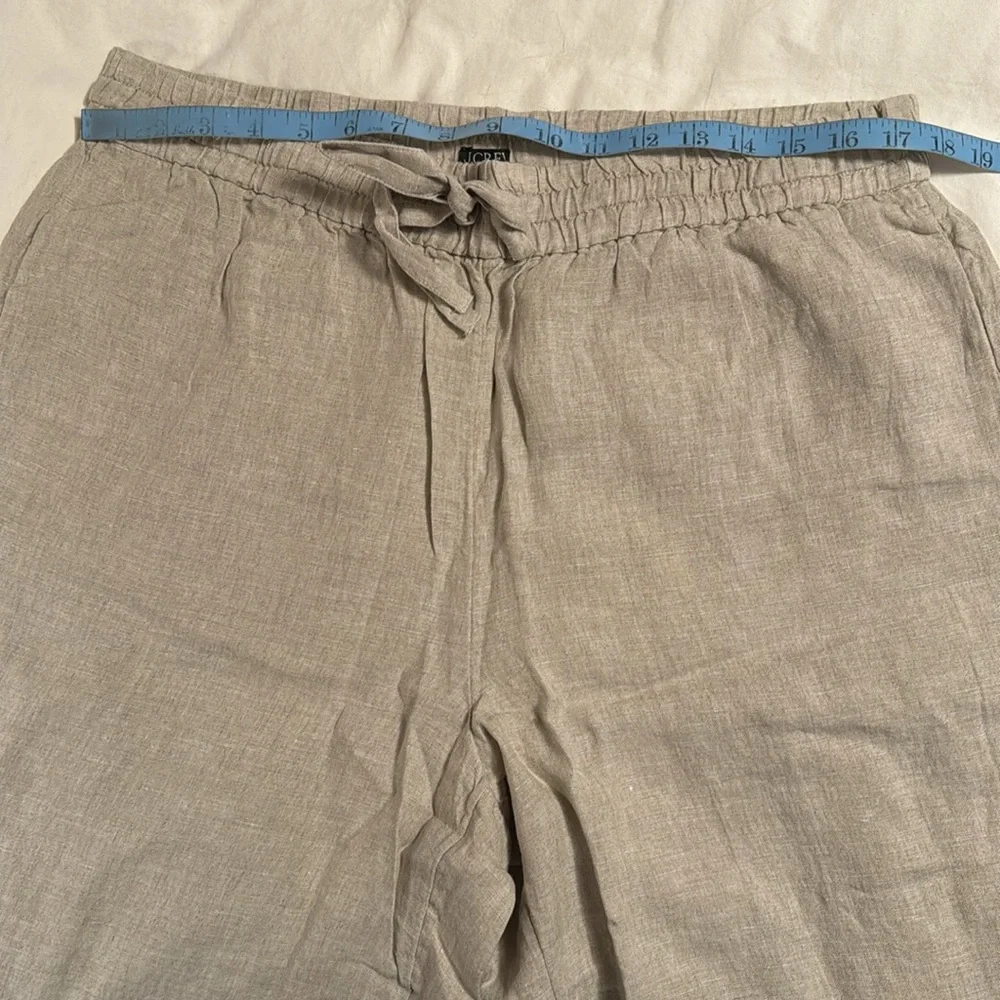 J.Crew Tall wide-leg seaside pant in linen BO812